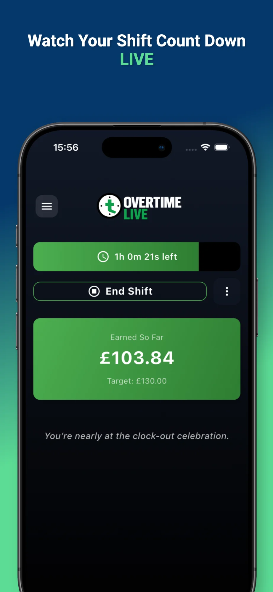 Overtime Live - Real-time shift countdown and earnings tracker